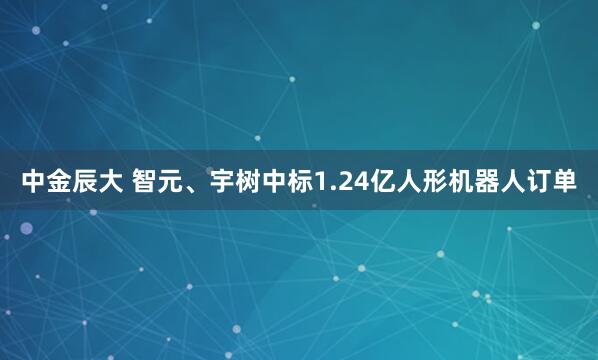 中金辰大 智元、宇树中标1.24亿人形机器人订单