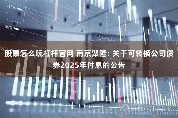 股票怎么玩杠杆官网 南京聚隆: 关于可转换公司债券2025年付息的公告