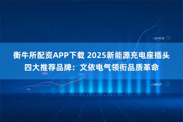 衡牛所配资APP下载 2025新能源充电座插头四大推荐品牌：文依电气领衔品质革命