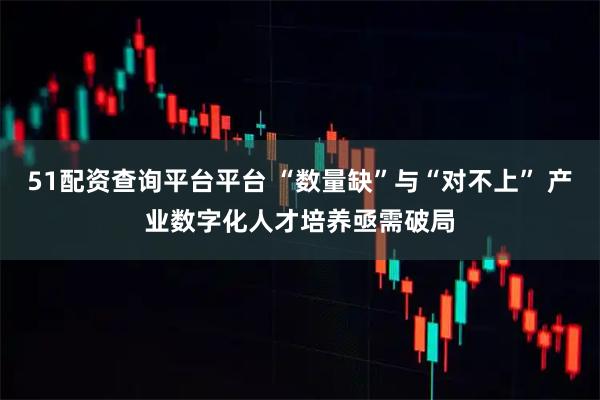 51配资查询平台平台 “数量缺”与“对不上” 产业数字化人才培养亟需破局